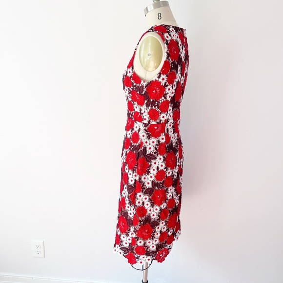 Modcloth Red and White Floral Midi Dress - Picture 3 of 9